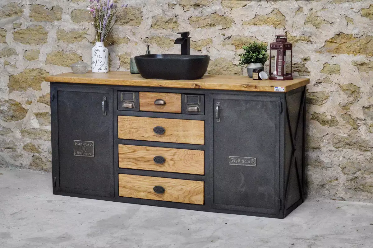 Meuble SDB Rustic Oak