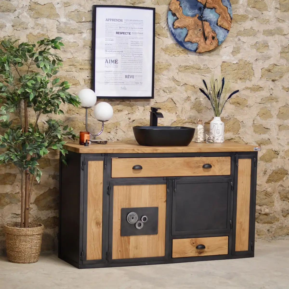 Meuble salle de bain Authentic Oak