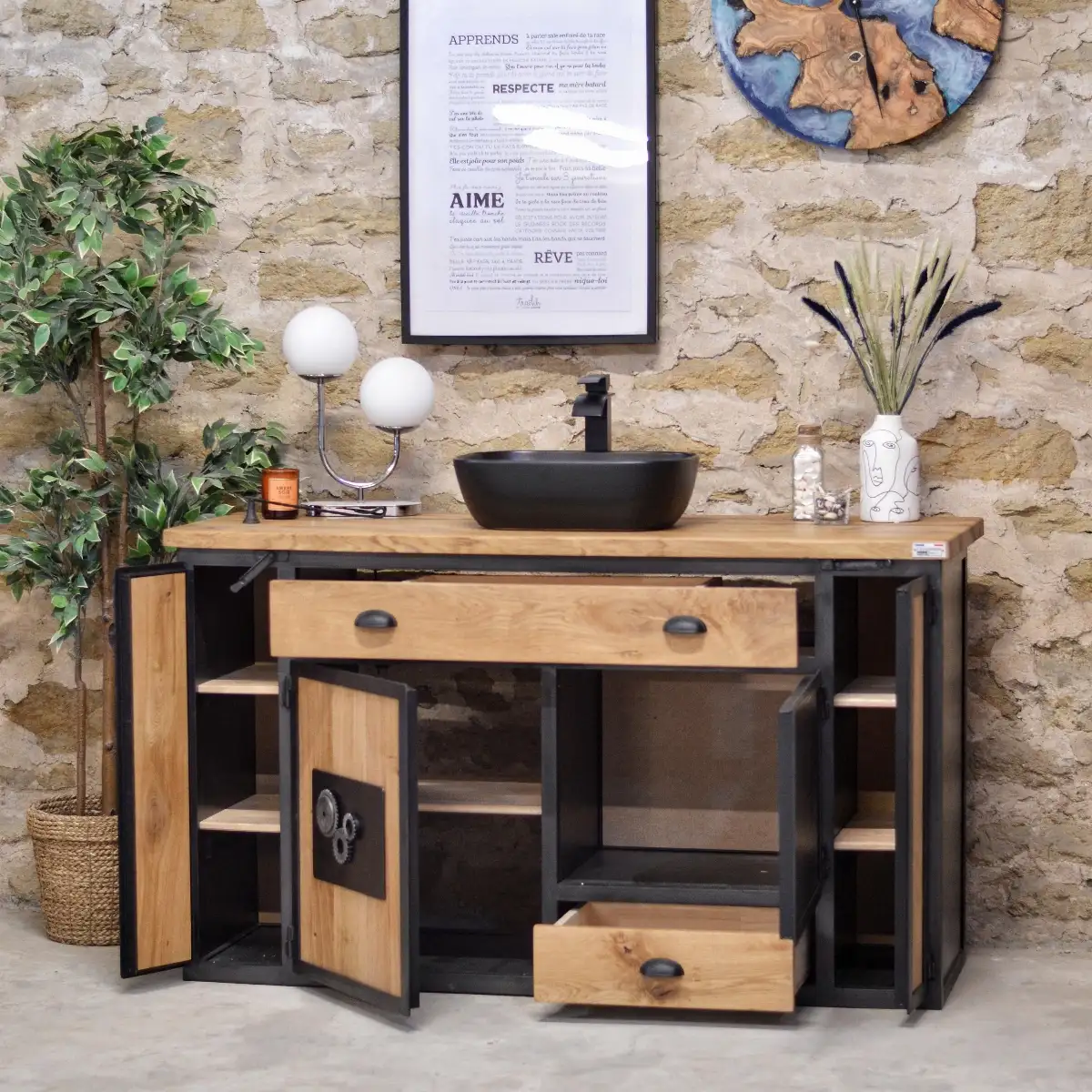 Meuble salle de bain Authentic Oak